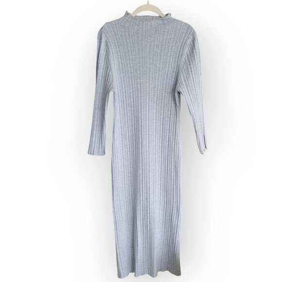 Textured Column Sweaterdress Anthropologie Large Petite Neutral Business Casual - Picture 6 of 13